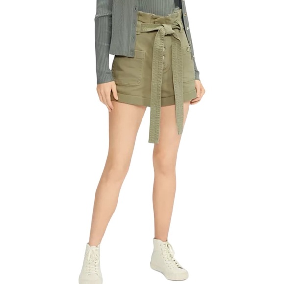 Ted Baker London khaki green paper bag shorts size 32 - Picture 10 of 10